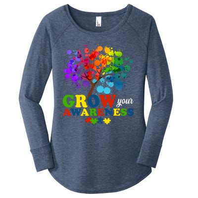 Grow Your Awareness Autism Tree Women's Perfect Tri Tunic Long Sleeve Shirt