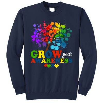 Grow Your Awareness Autism Tree Tall Sweatshirt