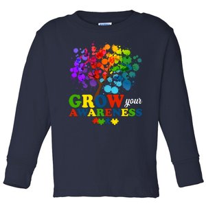 Grow Your Awareness Autism Tree Toddler Long Sleeve Shirt