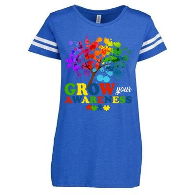 Grow Your Awareness Autism Tree Enza Ladies Jersey Football T-Shirt