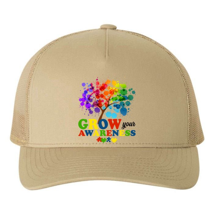 Grow Your Awareness Autism Tree Yupoong Adult 5-Panel Trucker Hat