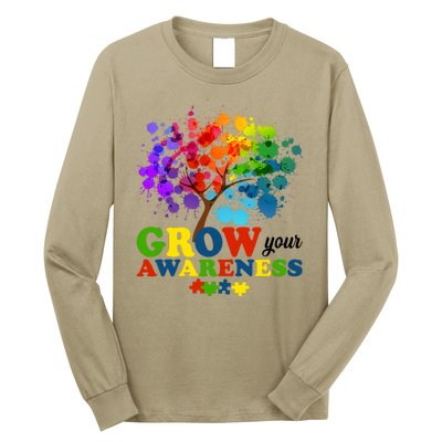 Grow Your Awareness Autism Tree Long Sleeve Shirt