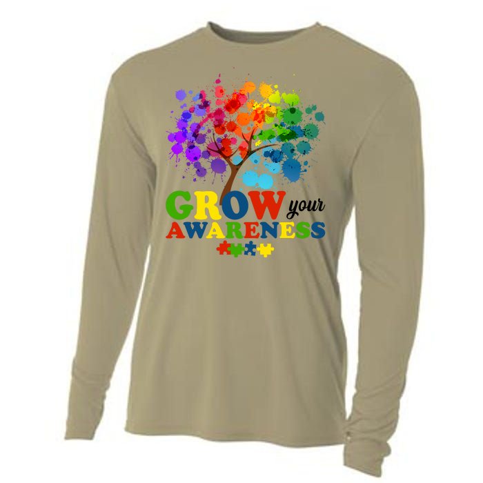 Grow Your Awareness Autism Tree Cooling Performance Long Sleeve Crew