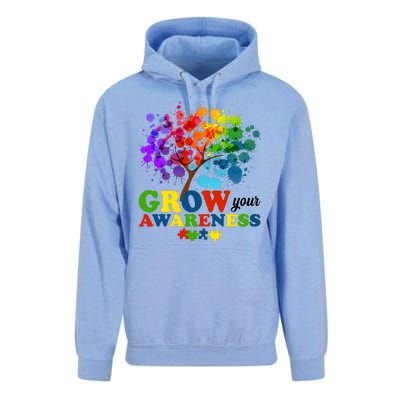 Grow Your Awareness Autism Tree Unisex Surf Hoodie