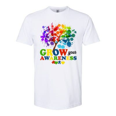 Grow Your Awareness Autism Tree Softstyle CVC T-Shirt