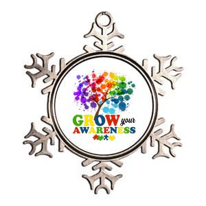 Grow Your Awareness Autism Tree Metallic Star Ornament