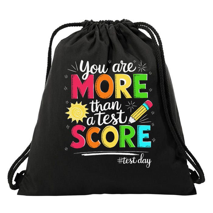 Groovy You Are More Than A Test Score Teacher Testing Day Drawstring Bag