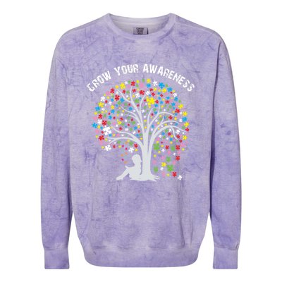 Grow Your Awareness Gift Colorblast Crewneck Sweatshirt