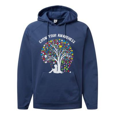 Grow Your Awareness Gift Performance Fleece Hoodie