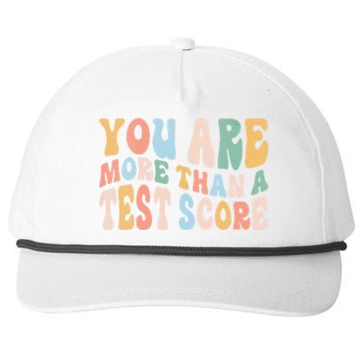 Groovy You Are More Than A Test Score Teacher Te Day Snapback Five-Panel Rope Hat