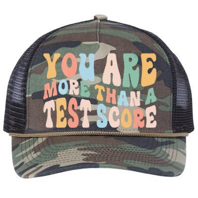 Groovy You Are More Than A Test Score Teacher Te Day Retro Rope Trucker Hat Cap