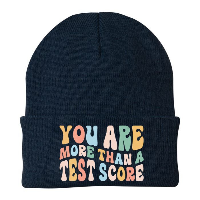 Groovy You Are More Than A Test Score Teacher Te Day Knit Cap Winter Beanie