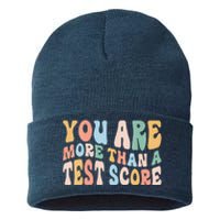 Groovy You Are More Than A Test Score Teacher Te Day Sustainable Knit Beanie