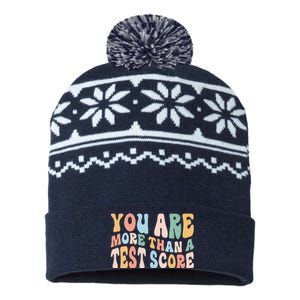 Groovy You Are More Than A Test Score Teacher Te Day USA-Made Snowflake Beanie