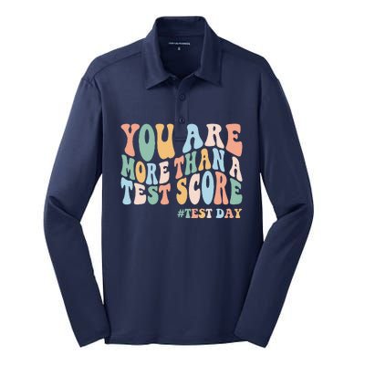 Groovy You Are More Than A Test Score Teacher Testing Day Silk Touch Performance Long Sleeve Polo