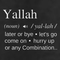 Globalbuzz Yallah Arabic Lebanese Word Definition Funny Cool Comfort Performance Bucket Hat
