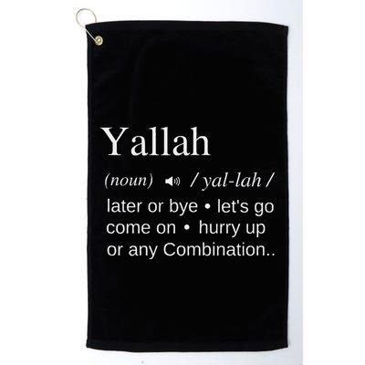 Globalbuzz Yallah Arabic Lebanese Word Definition Funny Golf Towel