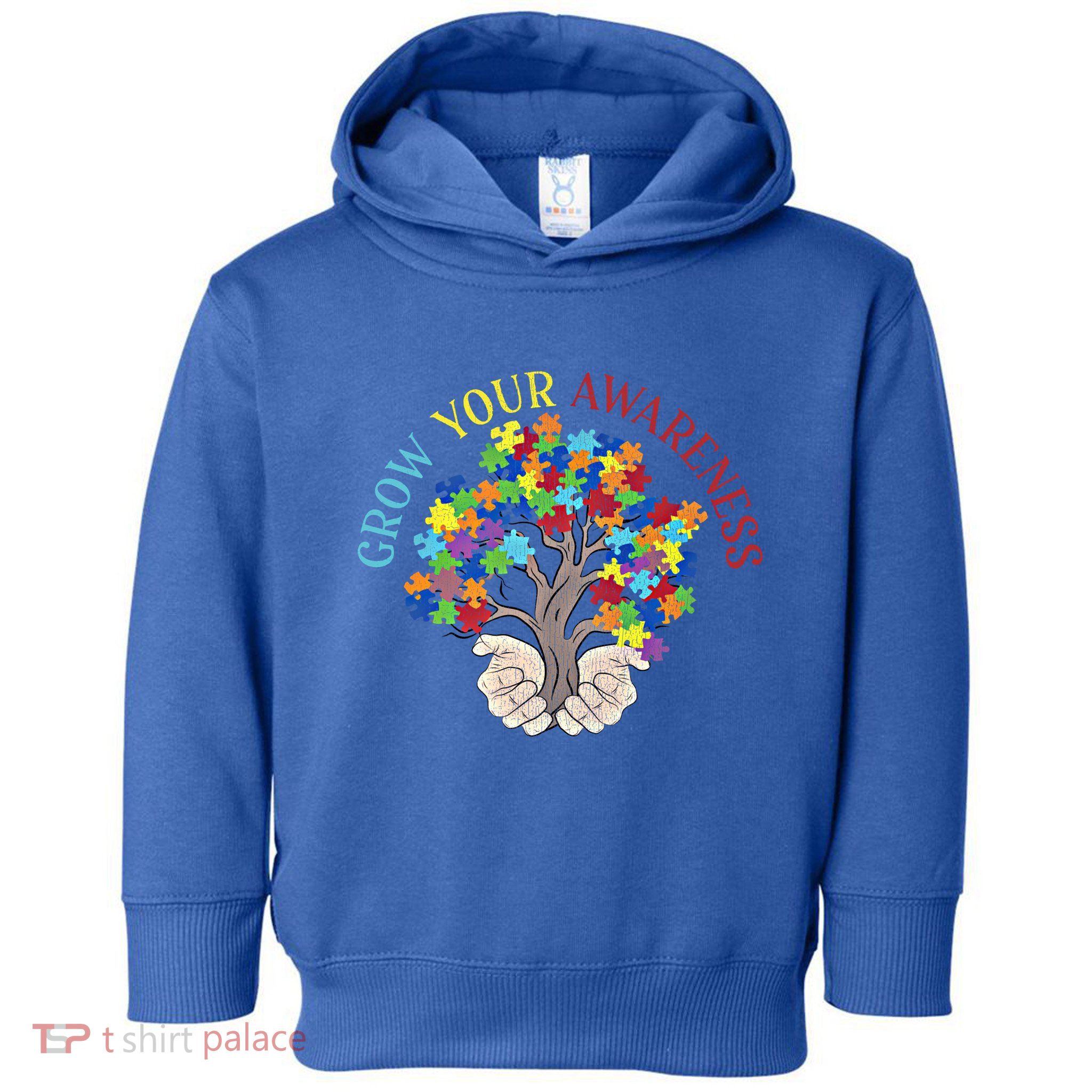 Grow Your Awareness Autism Puzzle Tree Meaningful Gift Toddler Hoodie