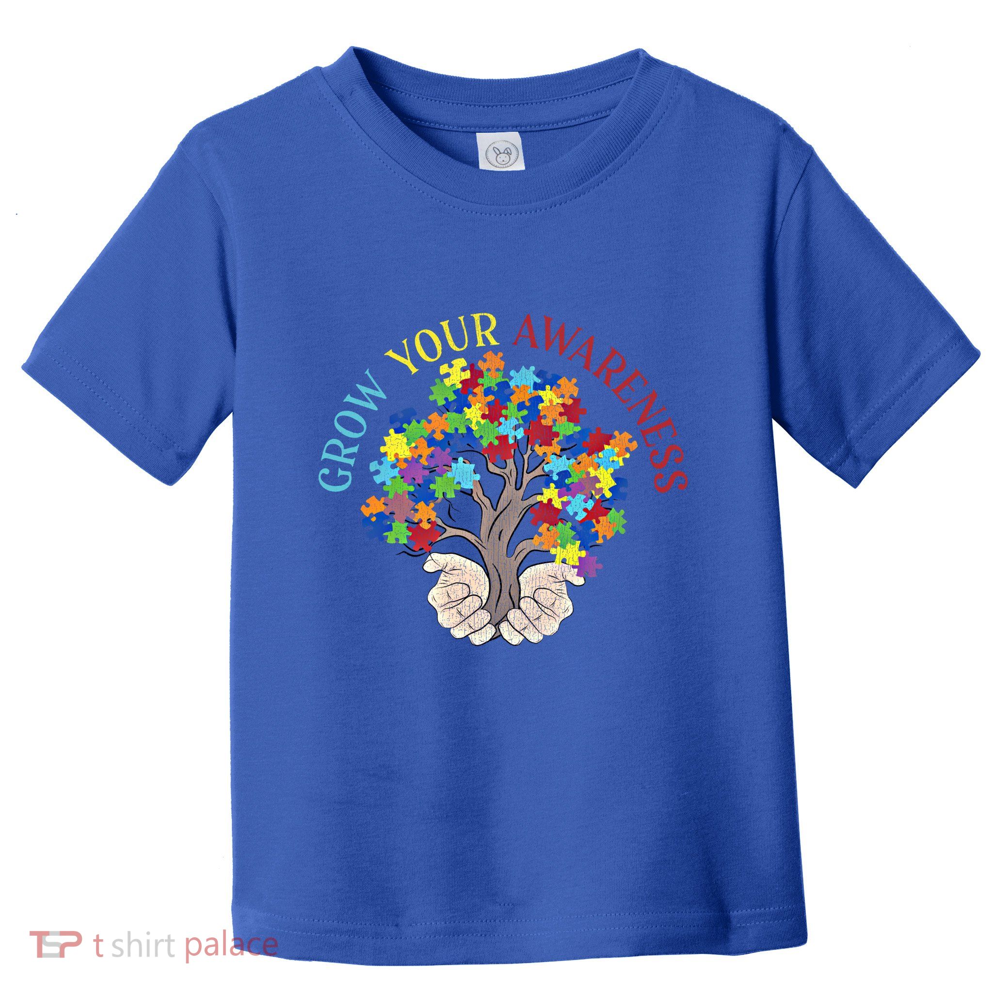 Grow Your Awareness Autism Puzzle Tree Meaningful Gift Toddler T-Shirt