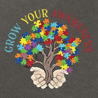 Grow Your Awareness Autism Puzzle Tree Meaningful Gift Cotton Canvas Backpack
