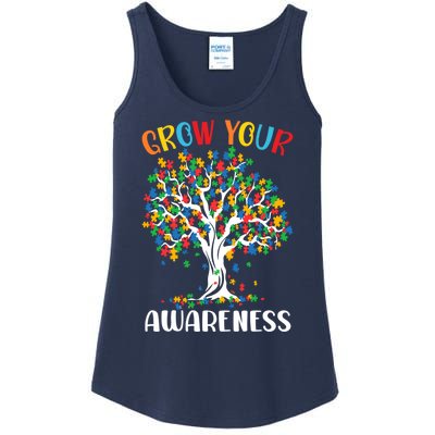 Grow Your Awareness Autism Tree Puzzle Gift Ladies Essential Tank