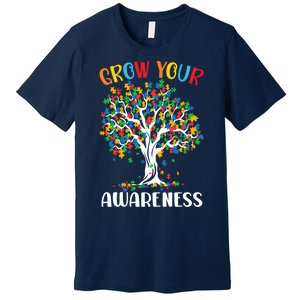 Grow Your Awareness Autism Tree Puzzle Gift Premium T-Shirt