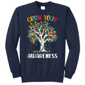 Grow Your Awareness Autism Tree Puzzle Gift Tall Sweatshirt