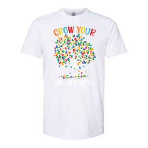 Grow Your Awareness Autism Tree Puzzle Gift Softstyle CVC T-Shirt