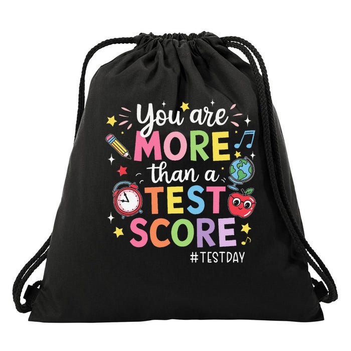 Groovy You Are More Than A Test Score Teacher Testing Day Drawstring Bag