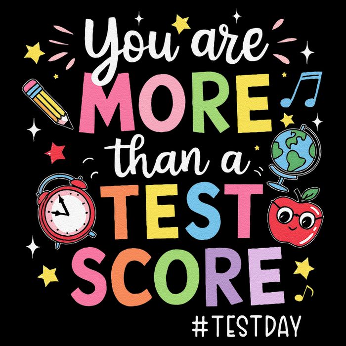 Groovy You Are More Than A Test Score Teacher Testing Day Drawstring Bag