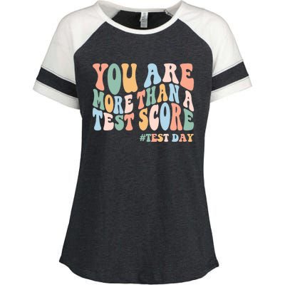 Groovy You Are More Than A Test Score Teacher Testing Day Enza Ladies Jersey Colorblock Tee