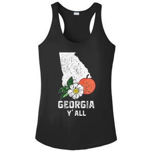 Georgia Y All Peach State Cherokee Rose Vacation Souvenir Ladies PosiCharge Competitor Racerback Tank