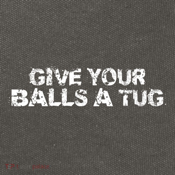 Give Your Balls A Tug Funny Hockey Trash Talk Gag Gift Cotton Canvas Backpack