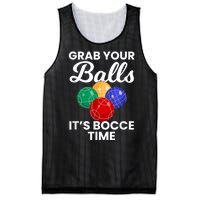 Grab Your Balls It's Bocce Time, Bocce Mesh Reversible Basketball Jersey Tank