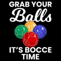 Grab Your Balls It's Bocce Time, Bocce Pom Pom 12in Knit Beanie