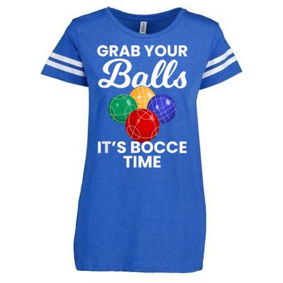 Grab Your Balls It's Bocce Time, Bocce Enza Ladies Jersey Football T-Shirt