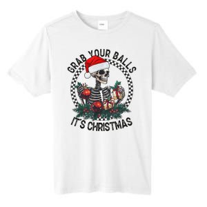 Grab Your Balls ItS Christmas Skeleton Santa Tall Fusion ChromaSoft Performance T-Shirt