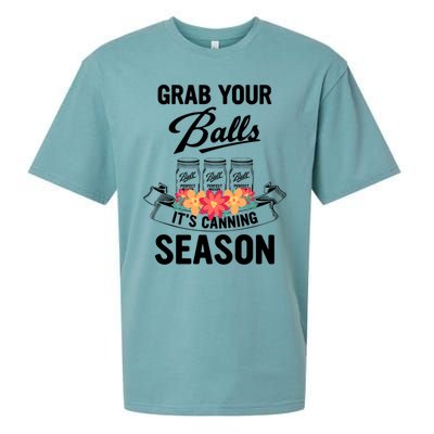 Grab Your Balls It’s Canning Season Sueded Cloud Jersey T-Shirt