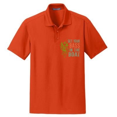 Get Your Bass In The Boat Fishing Father's Day Gift Dry Zone Grid Polo