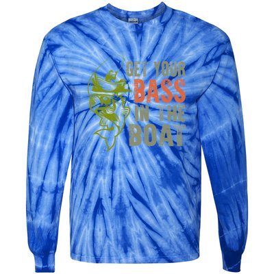 Get Your Bass In The Boat Fishing Father's Day Gift Tie-Dye Long Sleeve Shirt