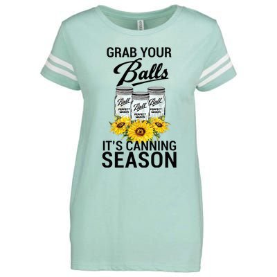 Grab Your Balls It’s Canning Season Enza Ladies Jersey Football T-Shirt