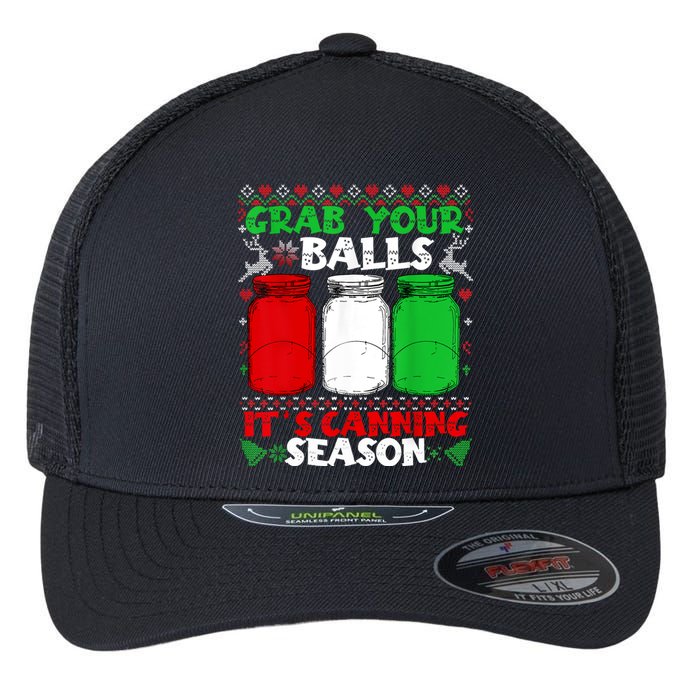 Grab Your Balls Canning Christmas Mason Jar Xmas Gifts Flexfit Unipanel Trucker Cap