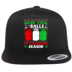 Grab Your Balls Canning Christmas Mason Jar Xmas Gifts Flat Bill Trucker Hat