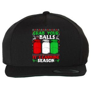 Grab Your Balls Canning Christmas Mason Jar Xmas Gifts Wool Snapback Cap