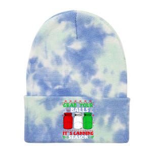 Grab Your Balls Canning Christmas Mason Jar Xmas Gifts Tie Dye 12in Knit Beanie