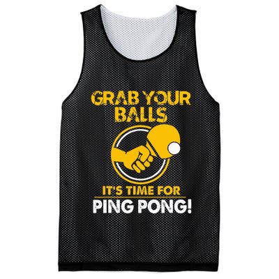 Grab Your Balls Its Time For Ping Pong Mesh Reversible Basketball Jersey Tank