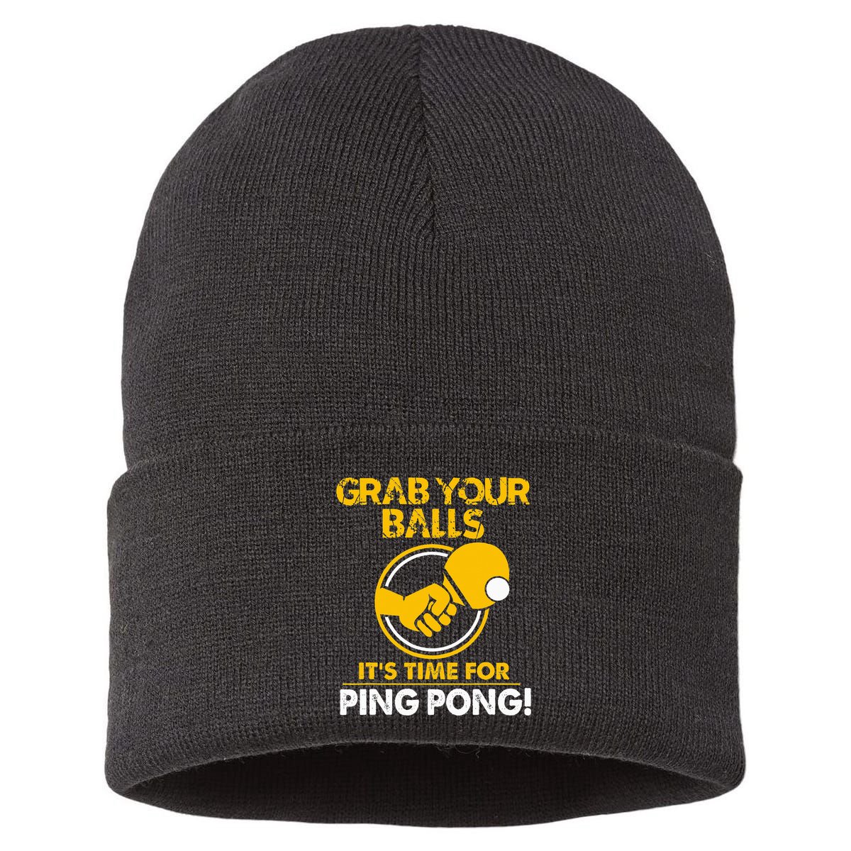 Grab Your Balls Its Time For Ping Pong Sustainable Knit Beanie