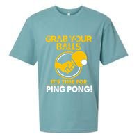 Grab Your Balls Its Time For Ping Pong Sueded Cloud Jersey T-Shirt