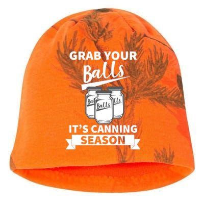 Grab Your Balls It's Canning Season Funny Saying Gag Joke Premium Kati - Camo Knit Beanie