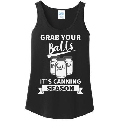 Grab Your Balls Its Canning Season Ladies Essential Tank